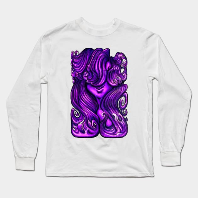 Luscious Locks - Spring Crocus Long Sleeve T-Shirt by BigNoseArt